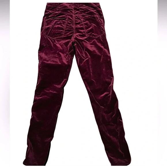 J Brand Natasha Super Skinny Velvet Jeans in Deep Mulberry Size 28 - Picture 6 of 15